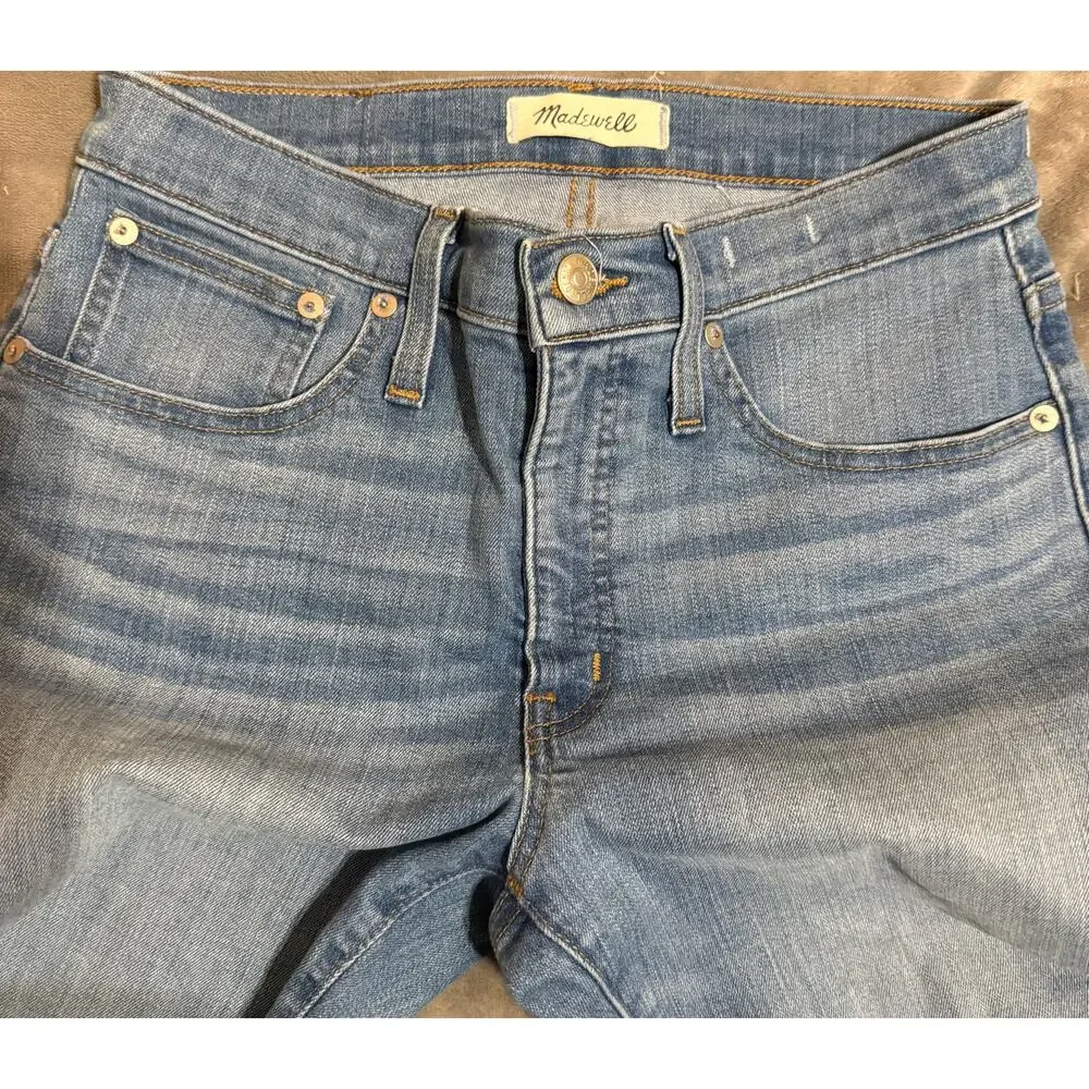 Madewell Cali Demi-Boot Jeans in Timpson Wash Size 27 Petite Y2K Mid Rise - Picture 5 of 11
